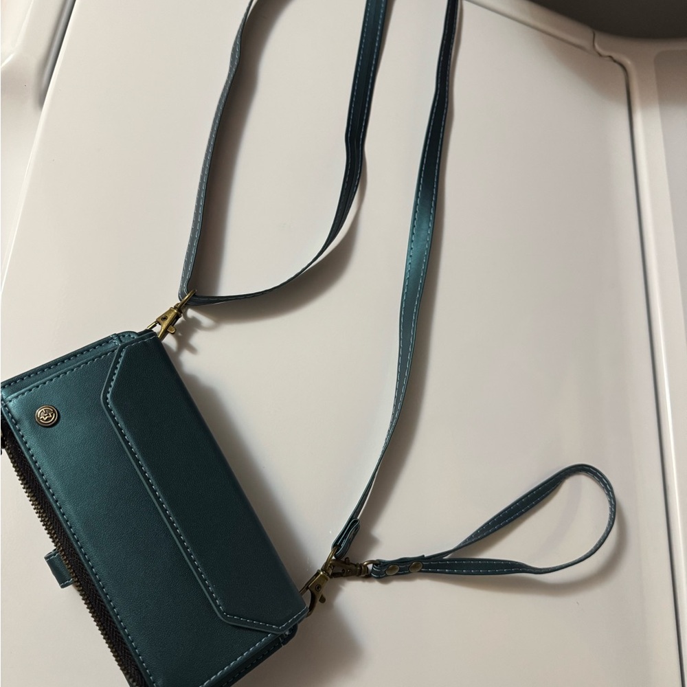 iPhone Teal Crossbody Wallet